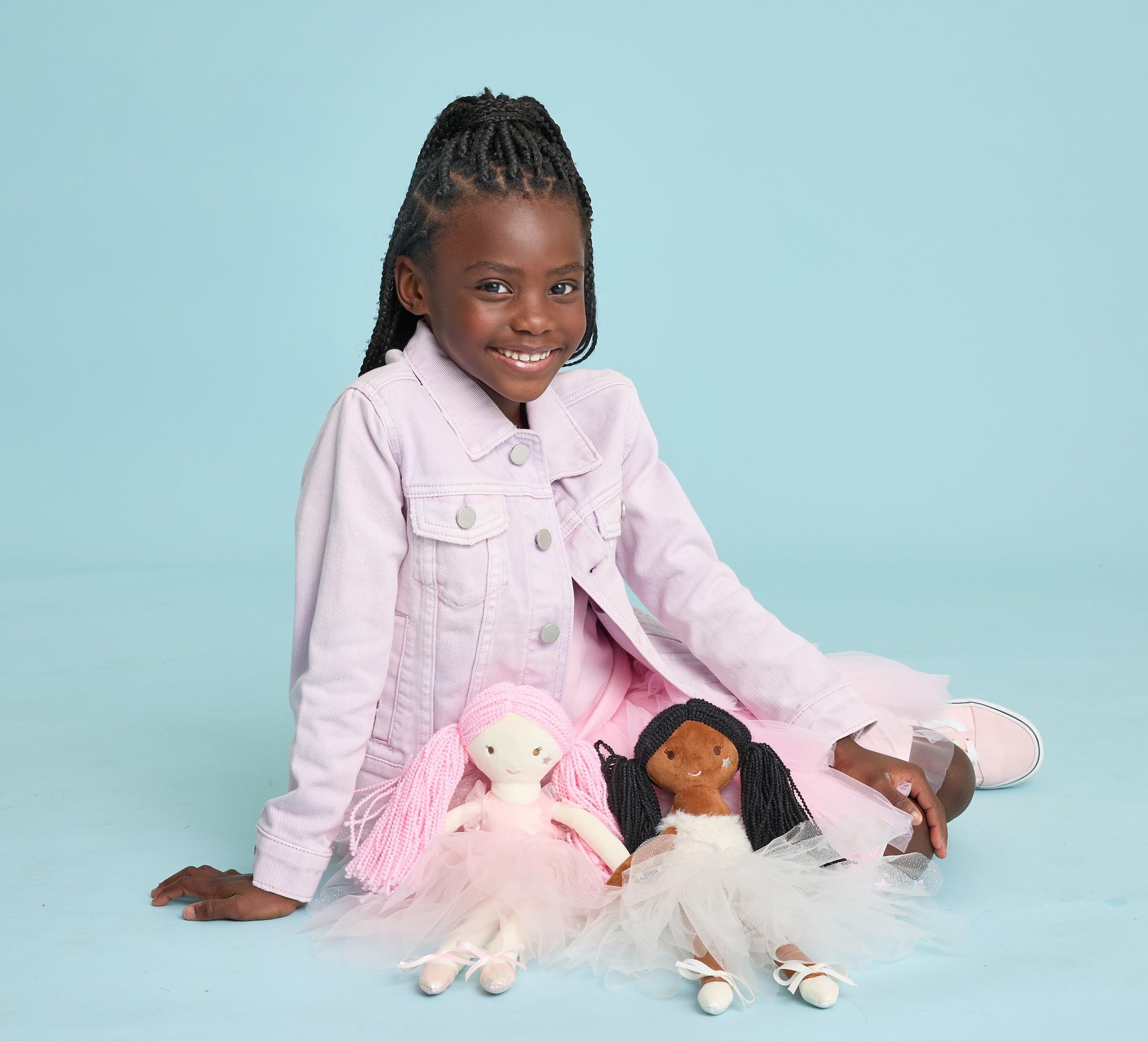 iscream Corps de Ballet Plush Allongé Ballerina with Glitter and Embroidered Accents for All Ages, Black Hair - Image 7