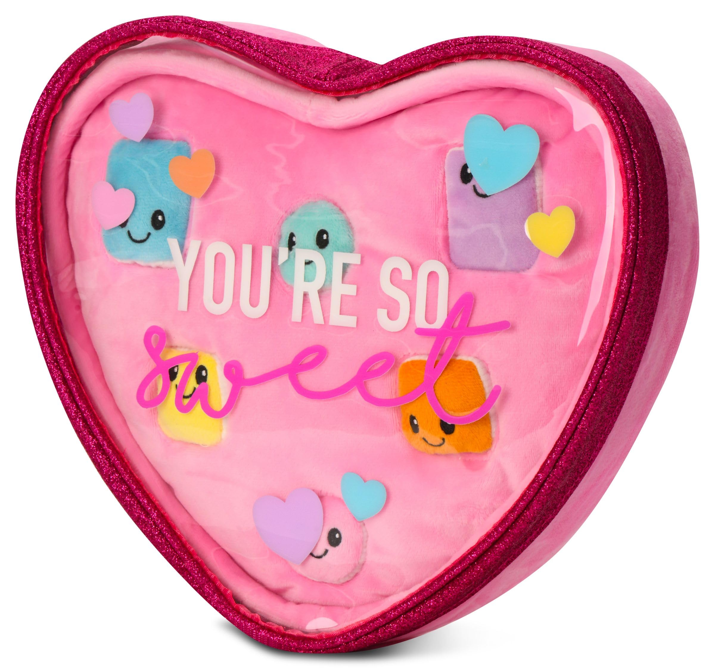 iscream Heart Shaped Plush Box of Chocolates Play Set with Glitter and Embroidered Accents - Image 6